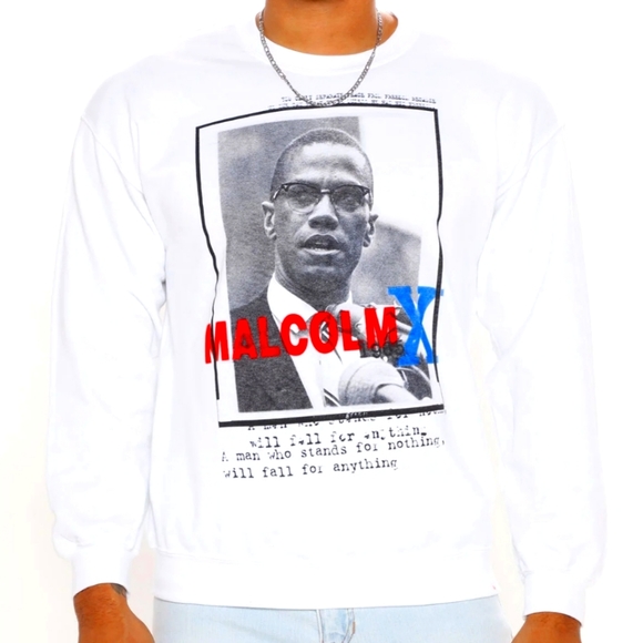 NWOT Men's Malcolm X Crew Neck Sweatshirt - Picture 1 of 7